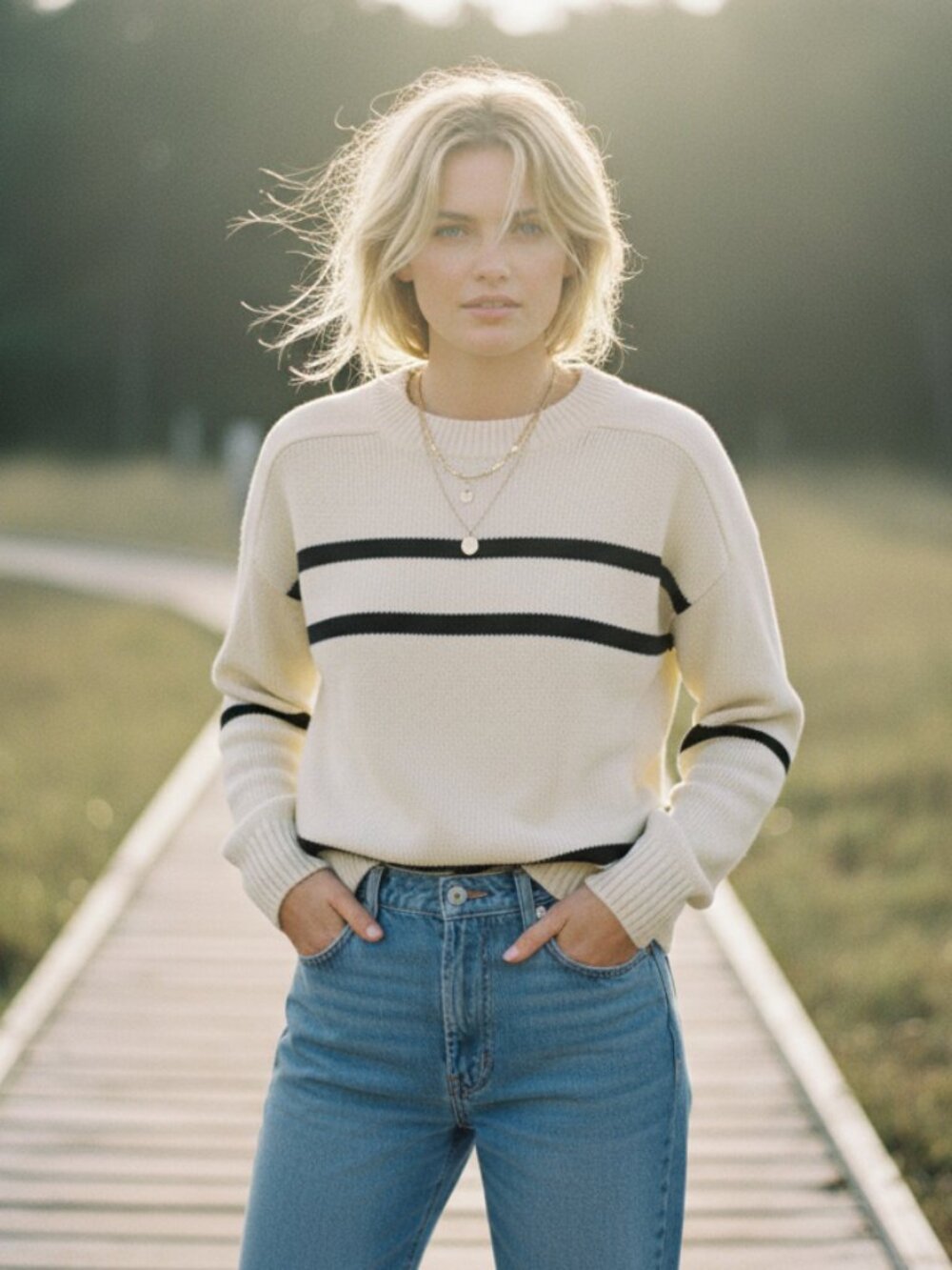 360Cashmere Italian Cotton Knit Crew
